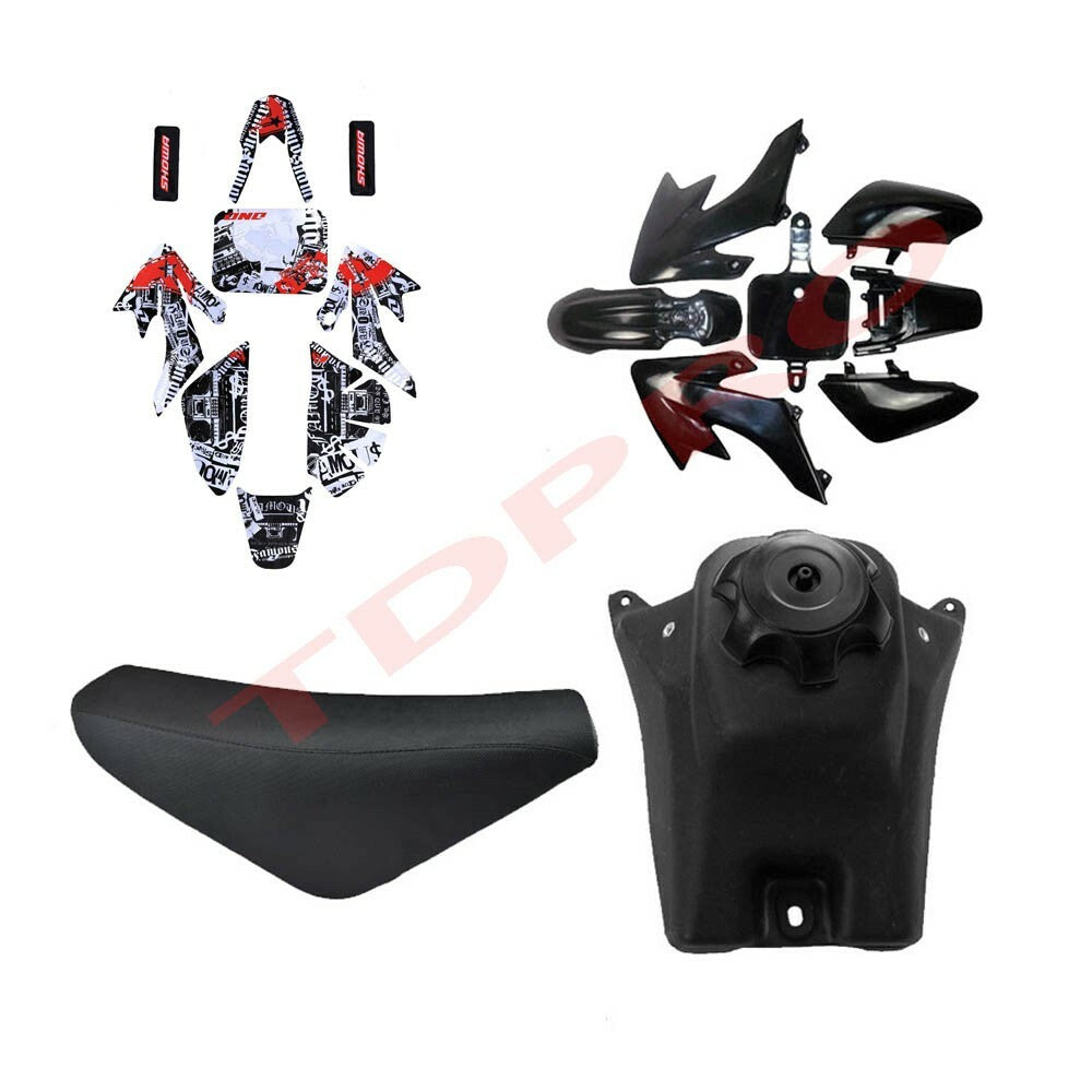 Plastics Fender Sticker Kit for Seat  Tank for CRF50 Pit Dirt Bike 110 125cc Atomik