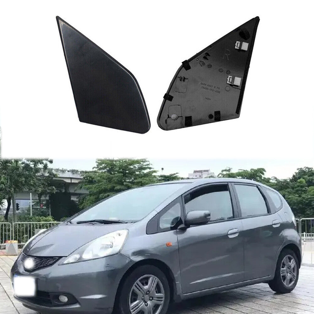 For 2009-2013 for Honda Fit Front Door Garnish Window Glass Plate Trim Cap 2pcs
