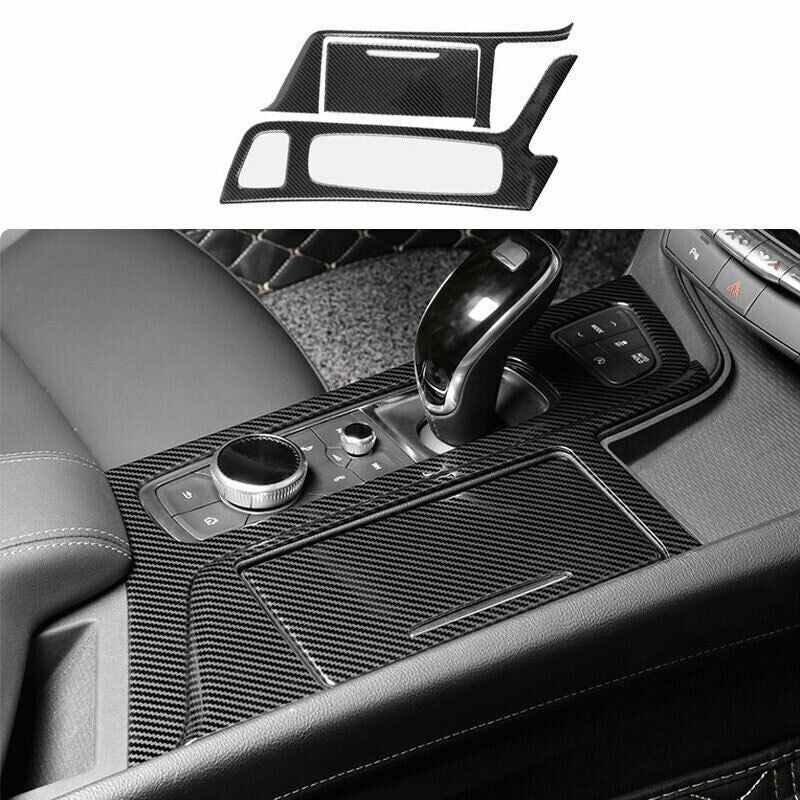 Central Console Gear Shift Panel Trim Carbon Fiber Look for Cadillac CT5 2020-24