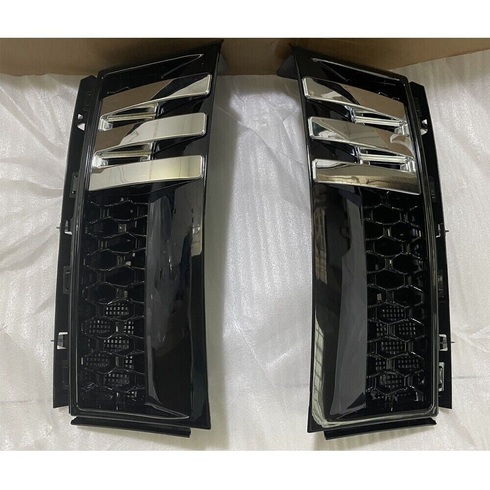 Front Bumper Grille W/Chrome Side Vent Trim Grill for Range Rover L322 2010-2012