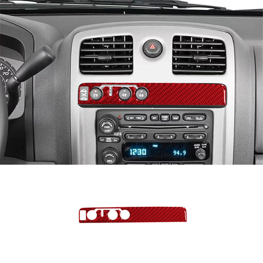 Red Carbon Fiber Above Radio Accent 4WD Cover For Colorado 2004-12/ for Canyon 05-12
