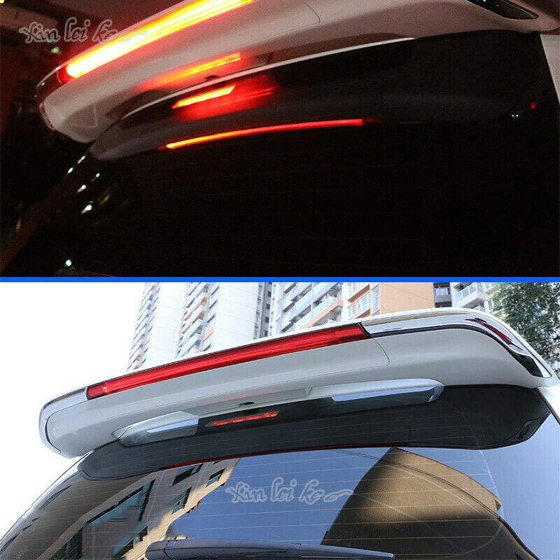 Pearl White Rear Roof Visor Spoiler Wing Lip LED for Land Cruiser LC200 2008-21