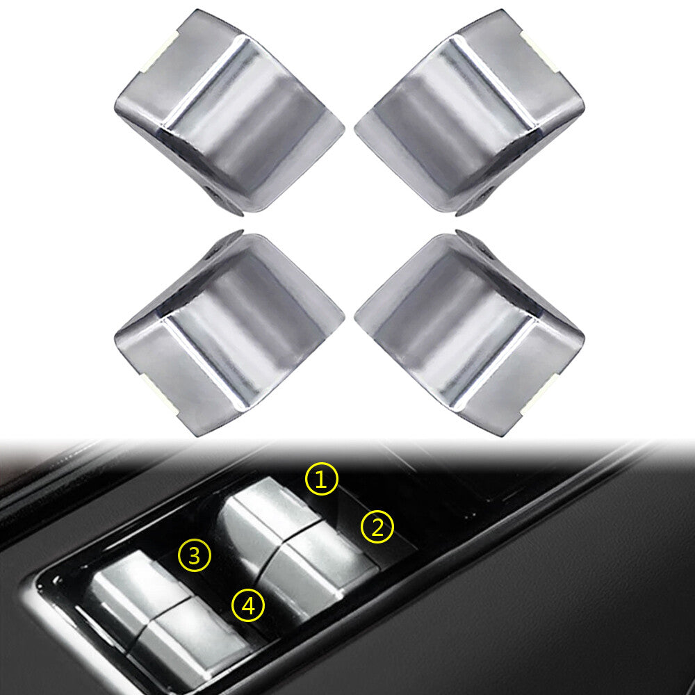 4x Master Driving Car Window Lift Button Cover for Range Rover Sport 2018-2022