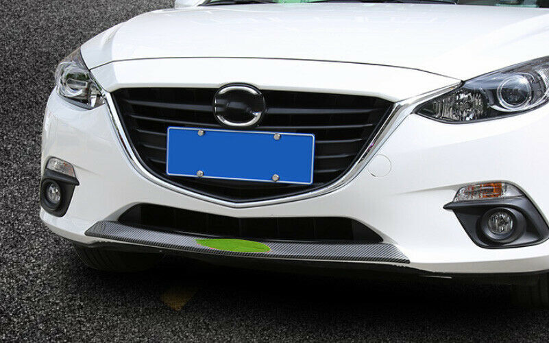 for Mazda 3 Axela 2014-2016 Carbon Look Front Lower Bumper Grille Strip Guard