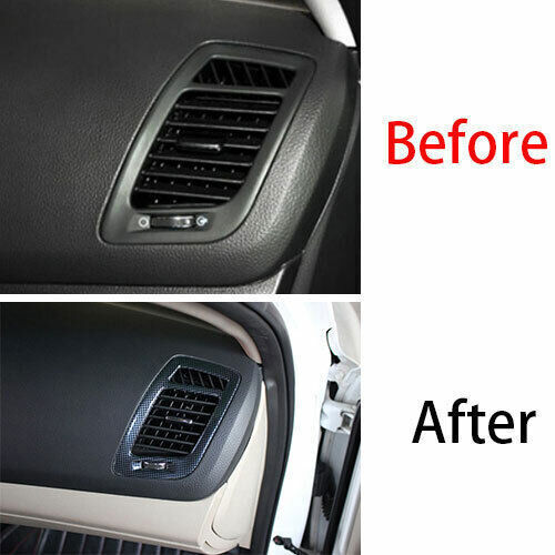Inner LR AC Air Outlet Vent Cover Trim for Kia K5 Optima 2011-2015 Carbon Fiber