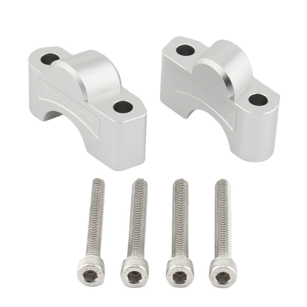 CNC Handlebar Raiser Clamp Extend Mount Silver For Tiger Sport 660 2022 2023-24