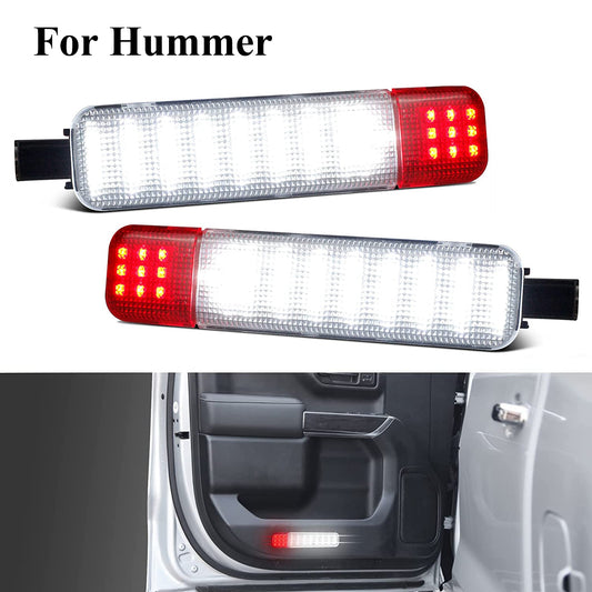2pcs for GMC for Chevy Accessories LED Red Door Panel Light Reflector Courtesy Lamp