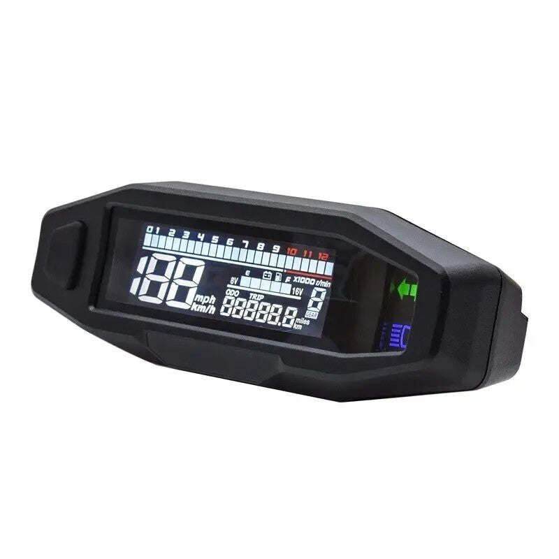 Motorcycle Electric Meter Speedometer Digital Odometer Universal for Mini RPM Gauge