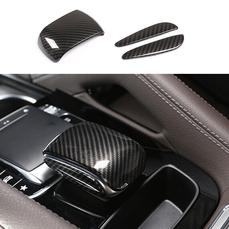 for Mercedes Benz GLS GLE 2020-2023 ABS Carbon Fiber Gear Shift Knob Cover Trim