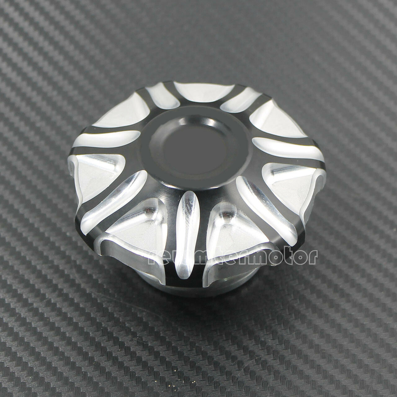 Aluminum Gas Cap Fuel Tank Fit For Sportster Dyna Breakout Softail Fatboy Black