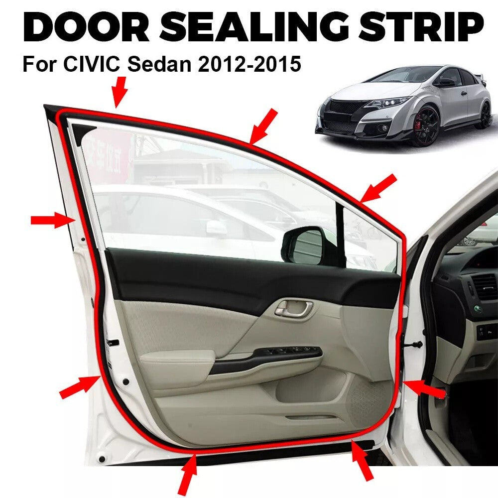for CIVIC Sedan 2012-2015 Front Left Door Weatherstrip Opening Sealing Strip