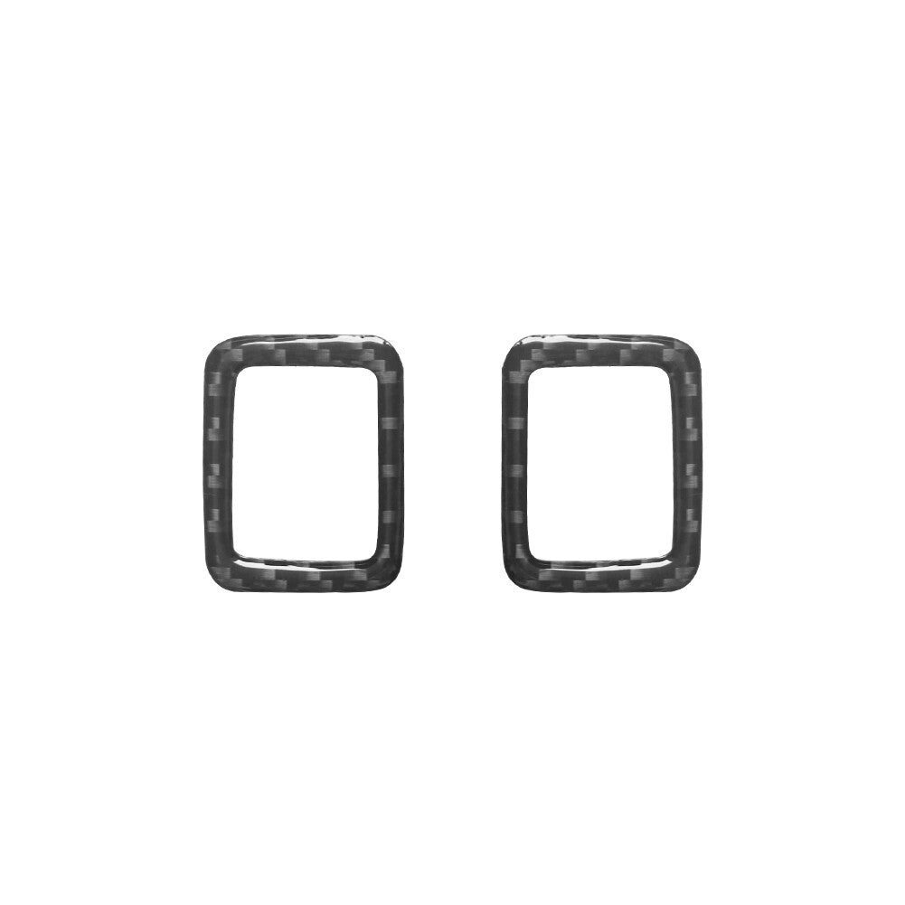 2pcs Carbon Fiber Door Lock Trim for Land Rover Discovery Sport 2015-2019