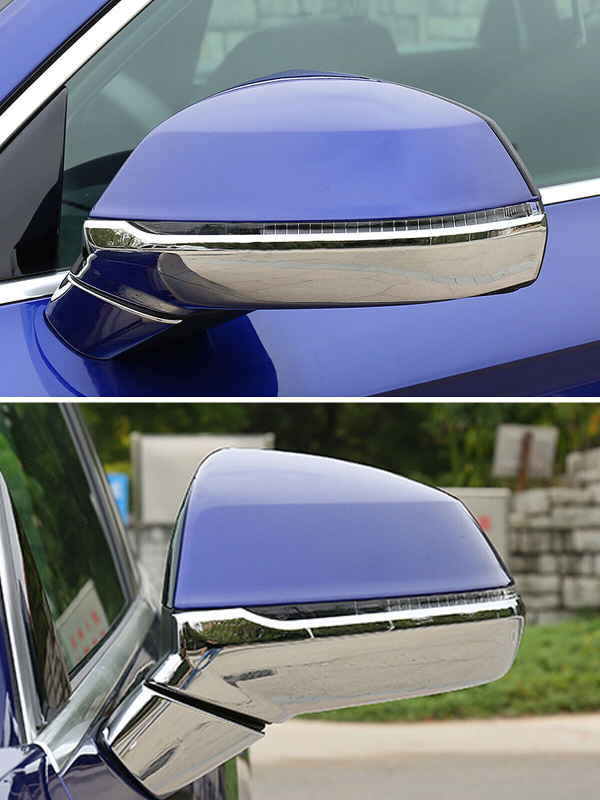 Chrome Side Door Rear View Mirror Moulding Cover Trim for Audi Q5 SQ5 2018-2024