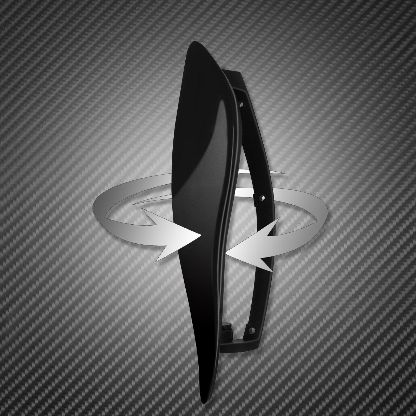 Black ABS Plastic Side Wings Air Deflectors Fit For Touring Electra Glide 14-22