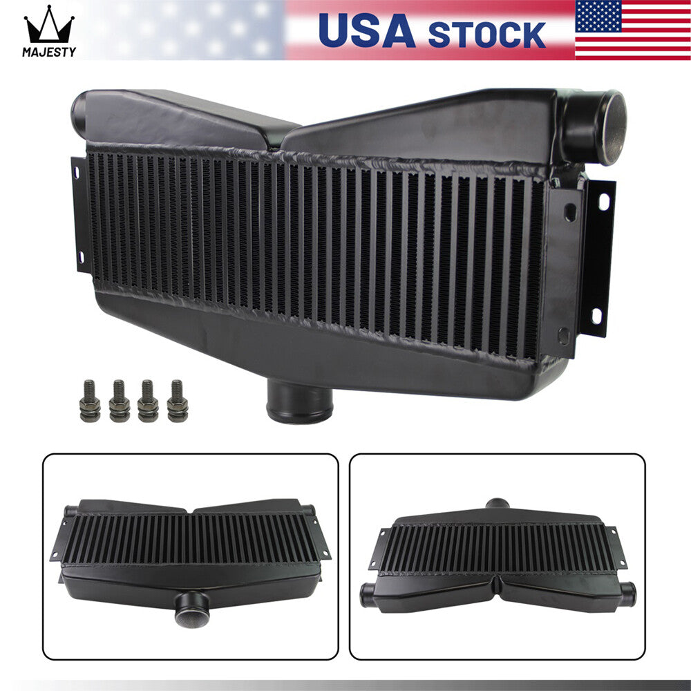 Universal Twin Turbo Intercooler Bar Plate Custom (2 In / 1 Out) 400-800HP BK