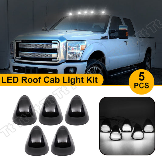 White LED Cab Roof Marker Running Lights For 1999-2016 for Ford F250 F350 Super Duty