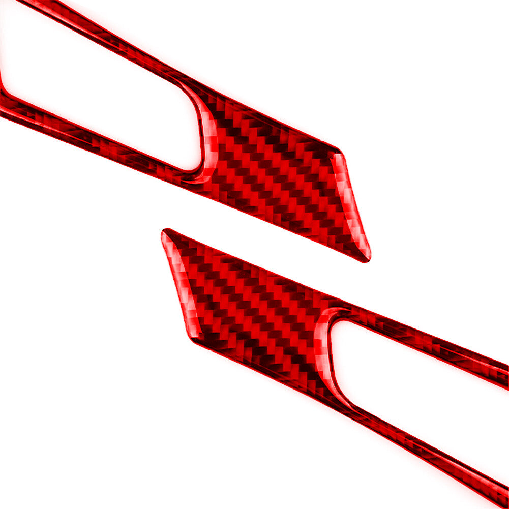 2Pcs Red Carbon Fiber Air Conditioner Cover Trim for Chevrolet for Cruze 2009-2015