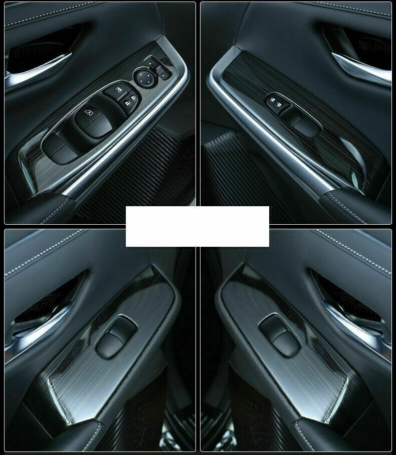 4P for Nissan Sylphy Sentra 2020-2023 Black Window Lift Panel Switch Cover Trim