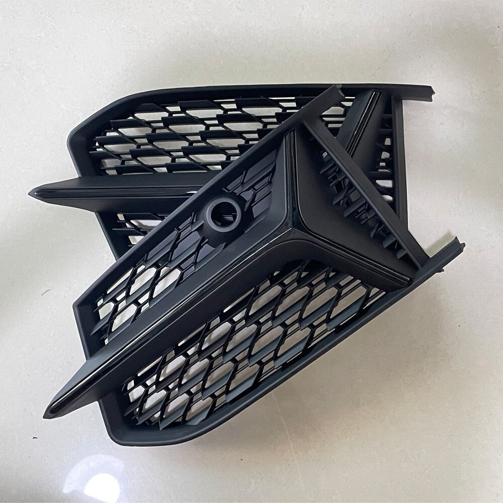 Black Fog Lamp Grilles Cover Fit for Audi A6/S6 Sline 2019-2020 Fog Light Grill