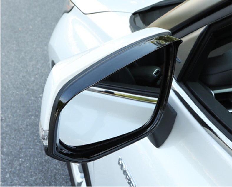 For 2020-2022 Highlander for Toyota Bright black Rear View Mirror Rain Eyebrow Trim