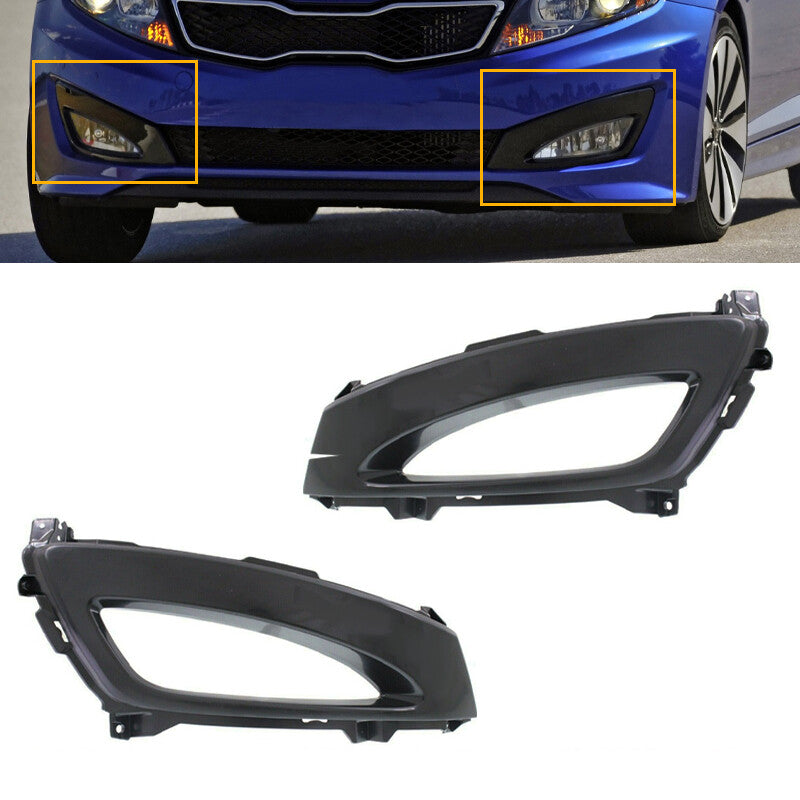 Pair Front Fog Lamp Cover Fog Lamp Frame Trim for Kia K5 Optima 2011-2013