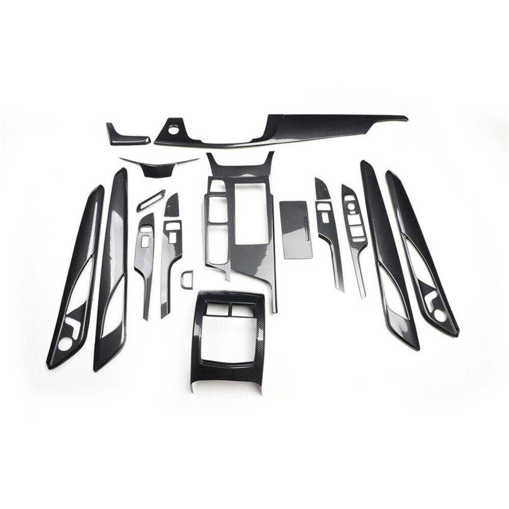 Car Interior Decoration Full Set Trim 18 for Cadillac CT6 2016-20 Carbon Fiber