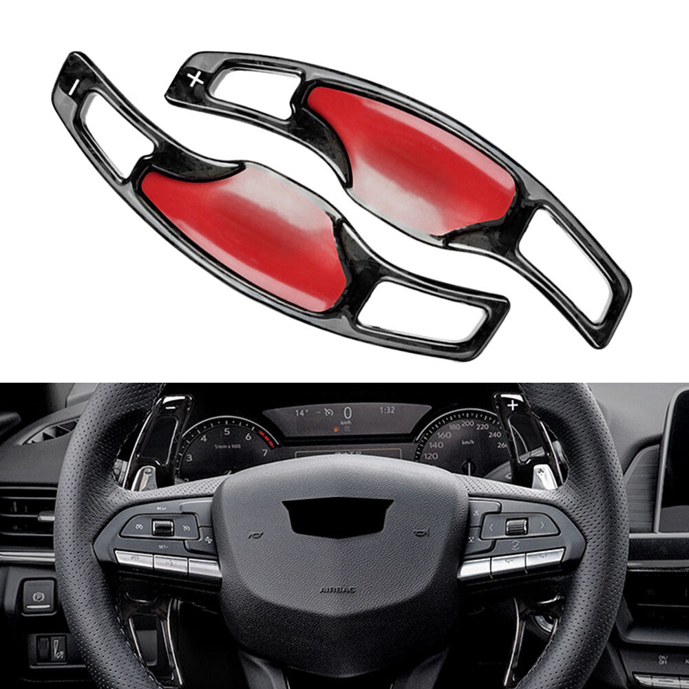 Forged Carbon Fiber Steering Wheel Paddle Shifter Extension for Cadillac CT5