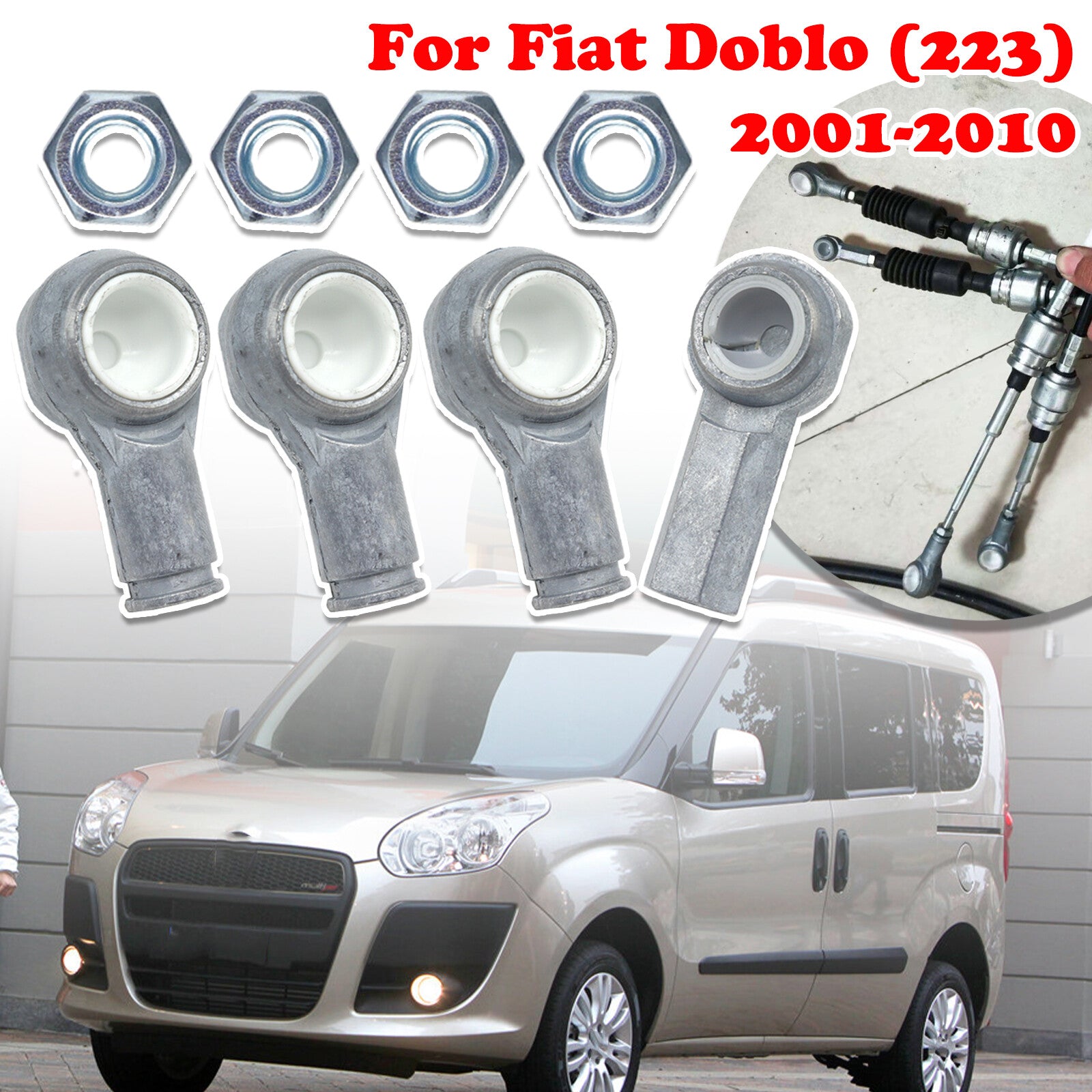 for Fiat Doblo 2010 Gear Shift Cable Bushing Selector Lever Linkage Repair Kit