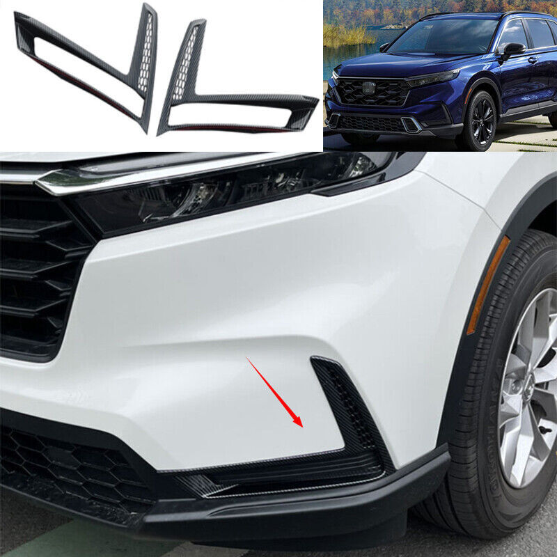 for Honda CRV CR-V 2023-2024 Carbon Fiber Style Front Fog Light Frame Cover Trim