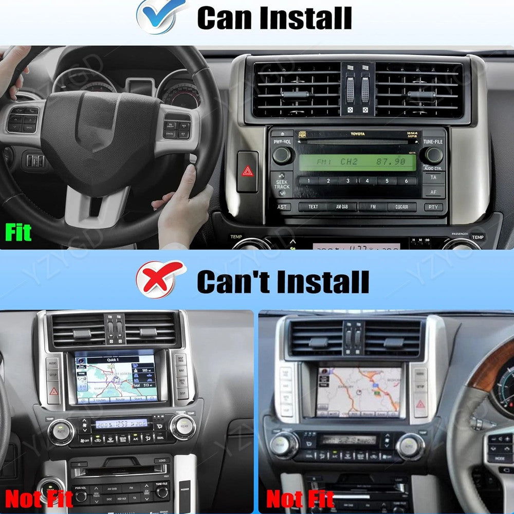 for Toyota for Land Cruiser Prado 150 2009-2013 Android 14 Carplay Car Stereo Radio