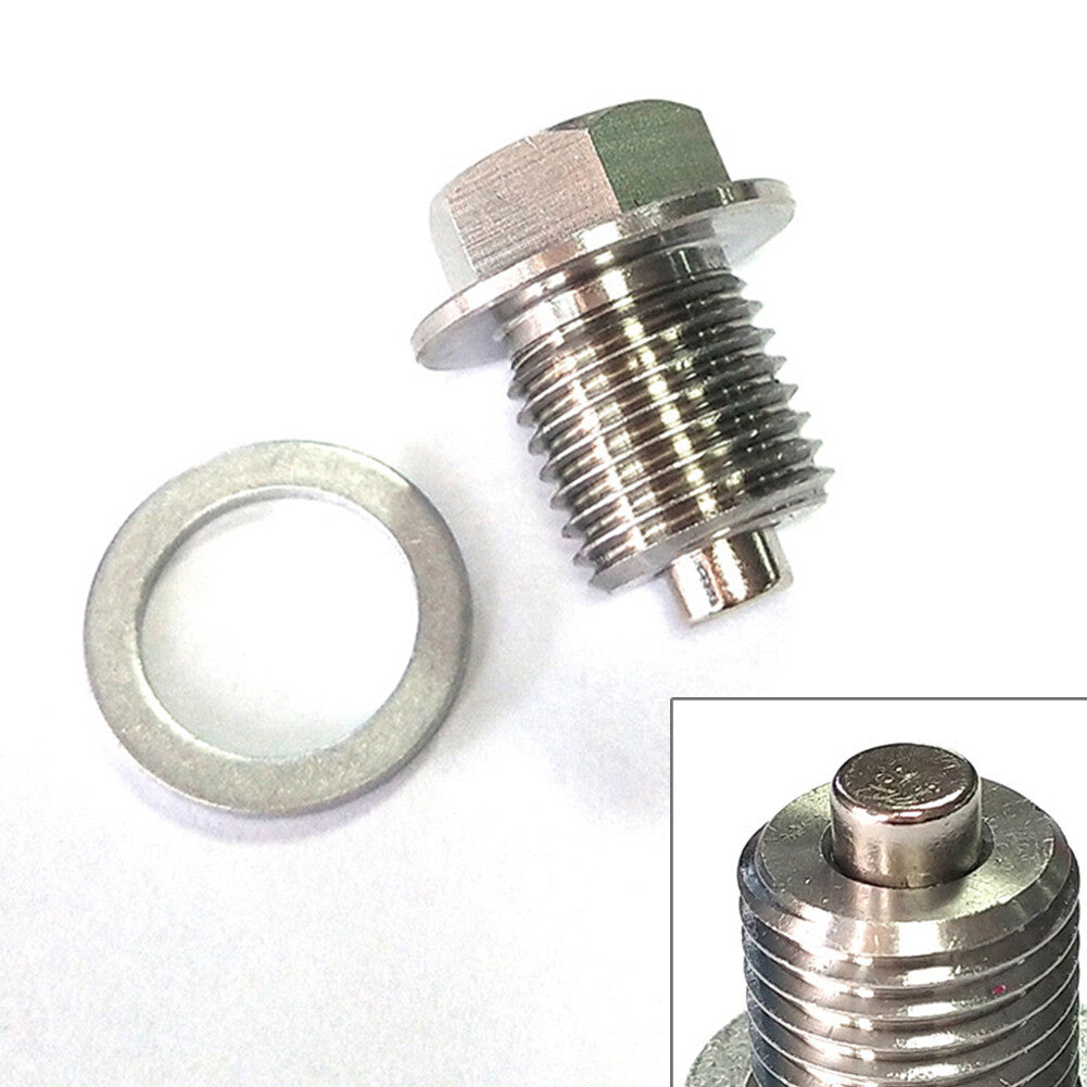 M14 x 1.5 Stainless Steel Car Oil Drain Plug with Neodymium Magnet Universal Ne