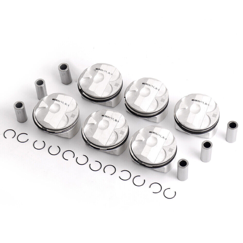 6Pcs Pistons Rings Set ¦µ82mm CR 11:1 for BMW E60 E90 E92 323i 525i N52B25 2.5L