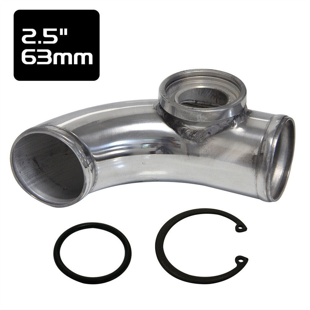 90 degree 2.5 63mm SSQV SQV Blow Off Valve Adapter BOV Turbo Aluminum Pipe SL