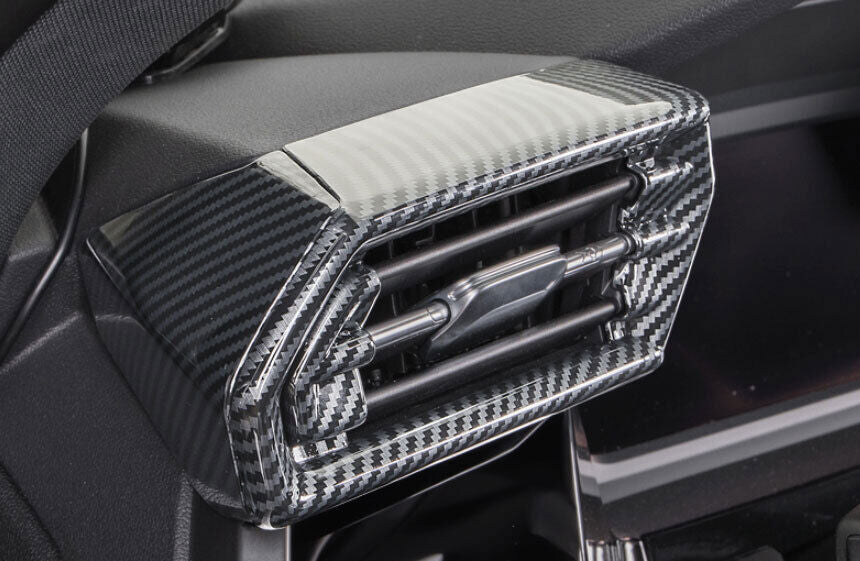 ABS Carbon Fiber Inner Dashboard LR Air Outlet Vent Trim 4P for Audi A3 2022-24