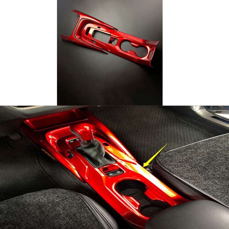 Console Gear Shift Water Cup Panel Trim 2020-2023 for Toyota for Corolla Glossy Red