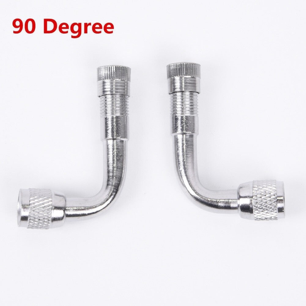 Tyre Valve Extension Adapter 90 Degree Angle Tire Stem Extender Parts Set Kit