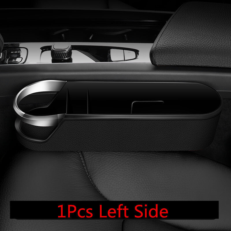Left Side Car for Seat Gap Filler Storage Box Crevice Organizer Accessories Black