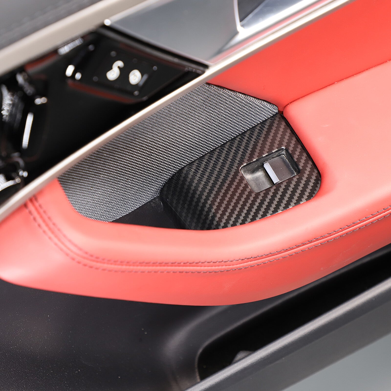 8-Piece Pack of ABS Carbon Fiber Exterior Door Handle Covers for Tacoma 2015-22 USA