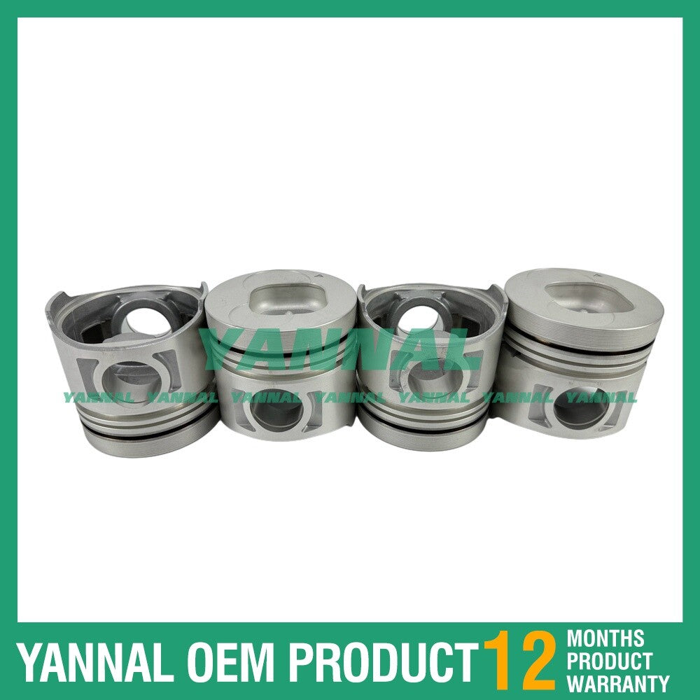 4 sets of STD pistons (needle and clip) with rings for 4BD1 4BD1T 3.9L for Isuzu NPR NQR 98mm