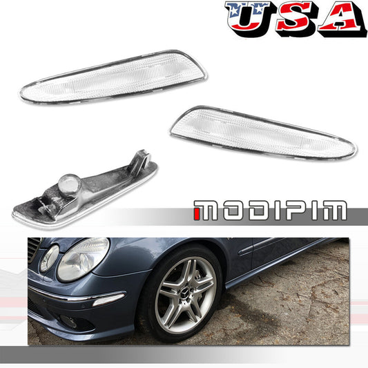 Transparent front bumper side marker light housing kit for 03-06 for Benz AMG W211 E-Class