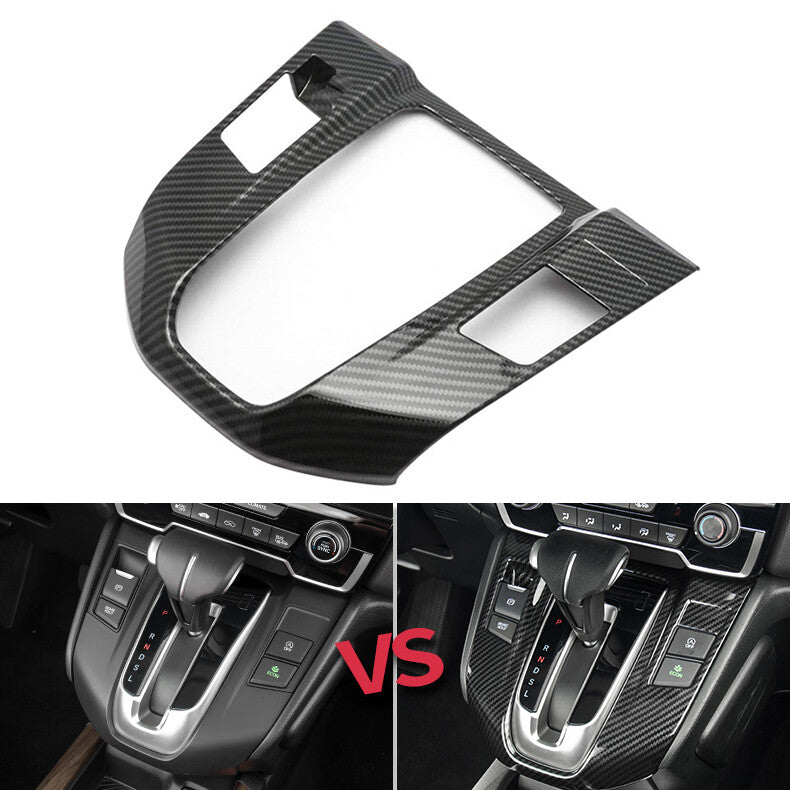 Carbon Fiber Black Gear Shift Box Panel Cover Trim for Honda CR-V CRV 2017-2022