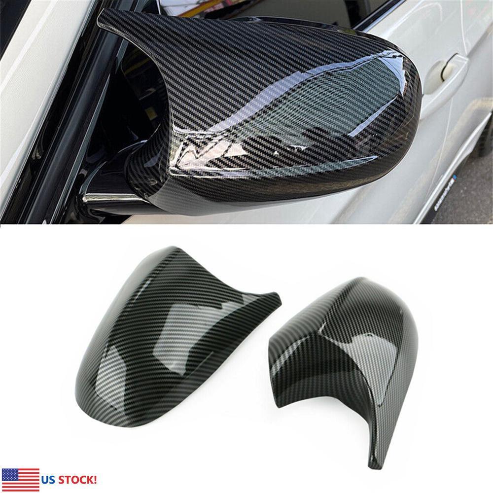 2x M3 Style Carbon Fiber Look Mirror Cover for BMW E90 E92 LCI 328i 335i 2008-13