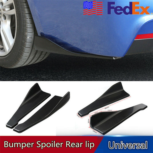 2Pcs 48cm Universal Car Rear Lip Side Skirt Bumper Spoiler Splitter Modified Kit