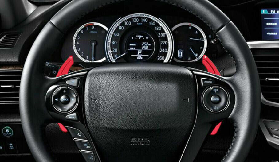 Red Car Steering Wheel Shift Paddle Shifter Extension for Honda Accord 2018-2022
