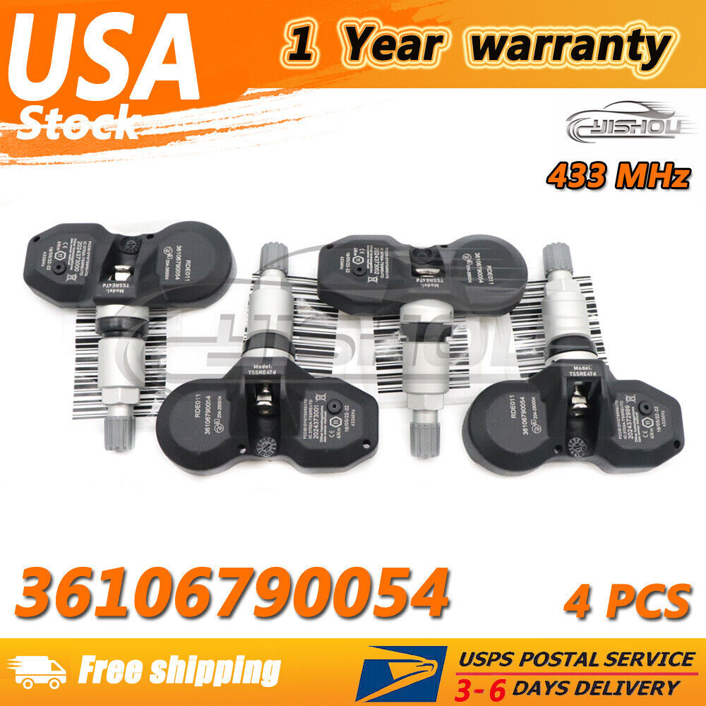 4X Tire Pressure Monitoring Sensor TPMS 36106790054 for BMW X3 X5 Z4 for MINI 433MHz