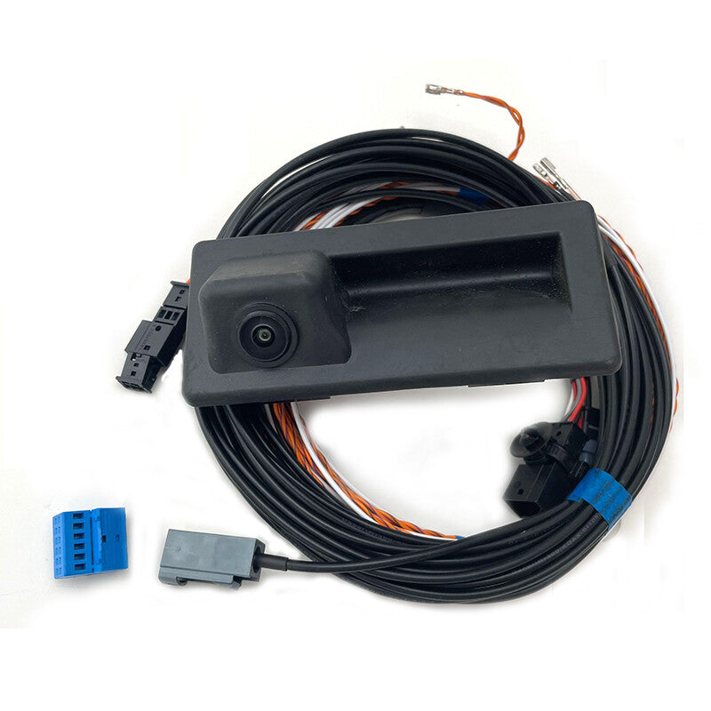 Rear View Trunk Handle Camera with Wiring Harness for VW for Tiguan 5NG 827 566 D
