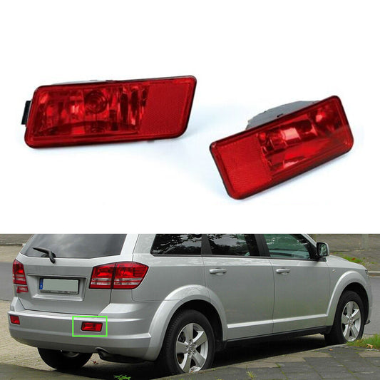 Rear Bumper Reflector Brake Light Warning 1 Pair for Dodge Journey 2009-2011