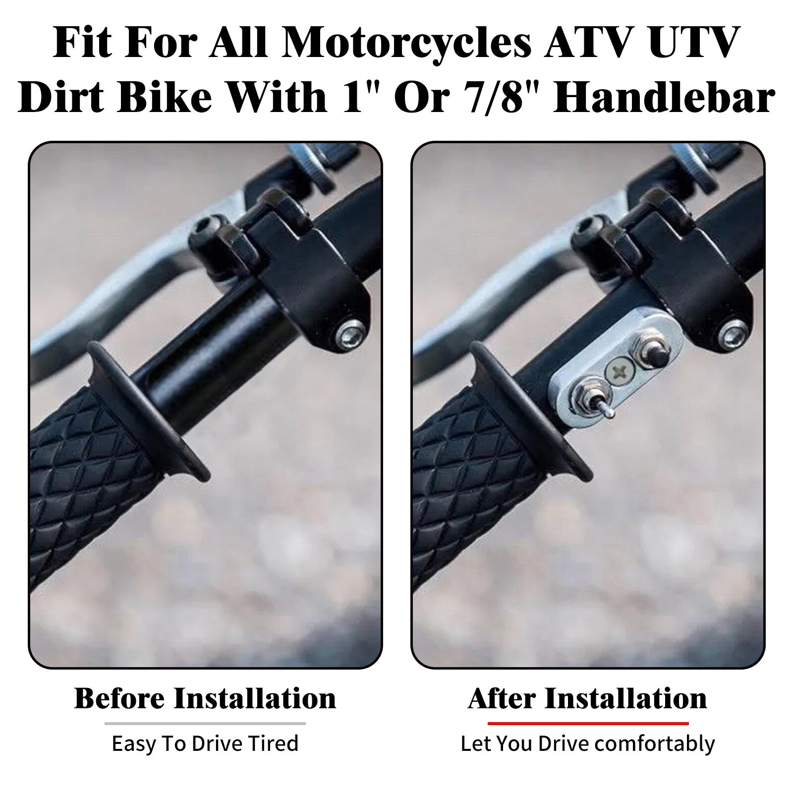 Chrome for Mini Control Toggle Push Switch ON/OFF Button For Universal 1 Handlebar