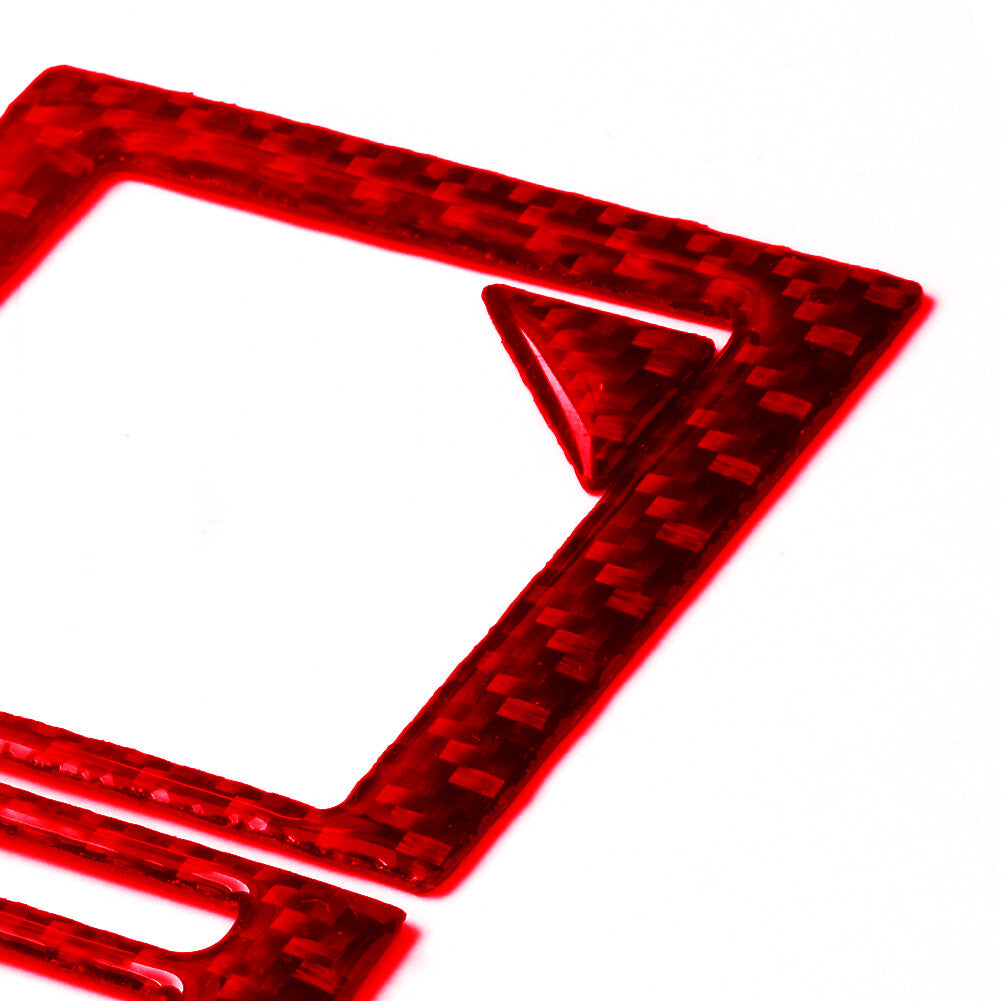Red Carbon Fiber Console Air Vent Outlet Cover Trim for Chrysler 300 2005-2007