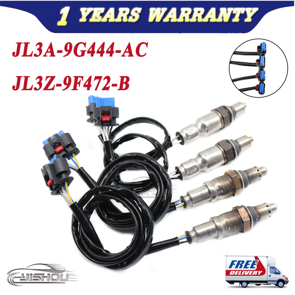 Set of 4 O2 Oxygen Sensor For 2011 12 13 2014 for Ford F150 3.5L UpstreamDownstream
